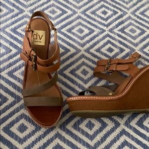 Brown wedges with straps